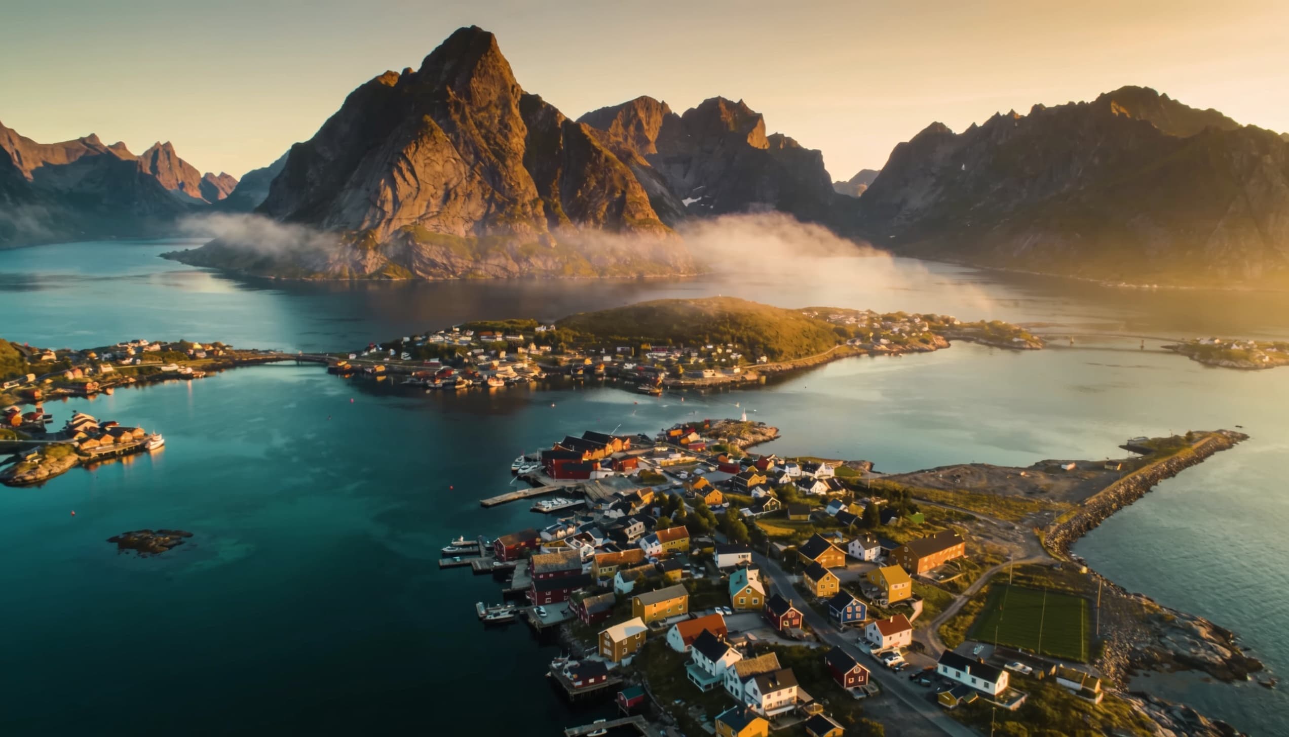 Norwegian fjord landscape -- breathtaking mountains and water